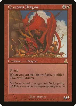 Covetous Dragon Urza's Destiny HP MTG - Image 1