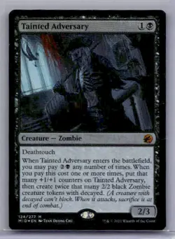 Near Mint or Better Foil Tainted Adversary #124 W/Tracking - Image 1