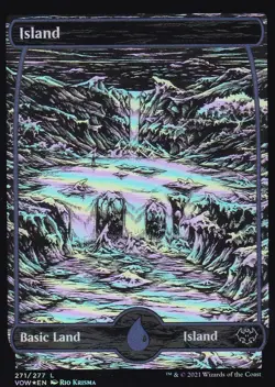 MTG Innistrad Crimson Vow - Island - VOW 271 - Showcase; FOIL - Image 2