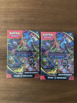 🚨Lot of 2 Pokemon Mega Evolution Phantasmal Flames Booster Bundle NEW IN HAND - Image 1