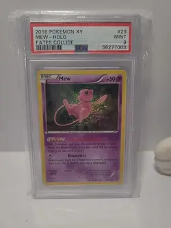 2016 Pokemon Xy Fates Collide Mew-Holo #29 PSA 9 - Image 1