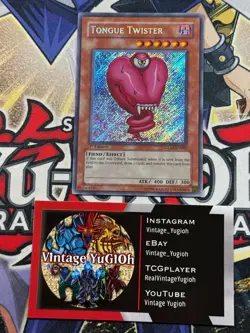 Yugioh Tongue Twister GLAS-EN085 1st Edition Secret Rare MINT - Image 1