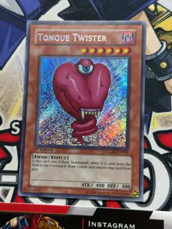 Yugioh Tongue Twister GLAS-EN085 1st Edition Secret Rare MINT - Image 2