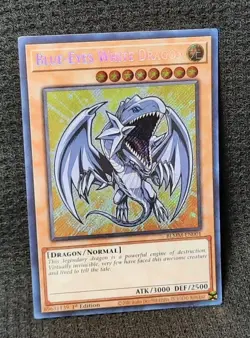 Blue Eyes White Dragon Chibi *SECRET RARE* BLMM - EN001 1st Edition NM - Image 1