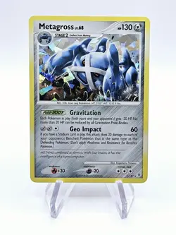 Pokemon TCG Platinum Supreme Victors 7/147 Metagross Cracked Ice Holo LP - Image 1