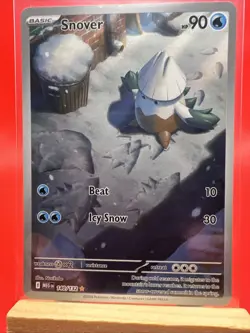 2025 Near Mint Pokemon Snover 140/132 IR Mega Evolution Illustration Rare NM - Image 1