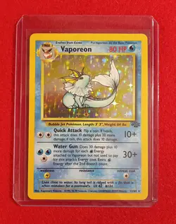 1999 POKEMON TGC WOTC JUNGLE SET RARE HOLO Vaporeon 12/64 - Image 1