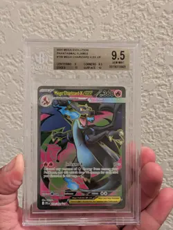 2025 Pokemon Phantasmal Flames Mega Charizard X EX BGS 9.5 GEM MINT - Image 1