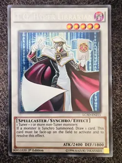 Yugioh T.G. Hyper Librarian LC5D-EN211 Secret Rare 1st Edition NM - Image 1