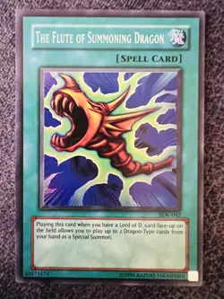 Yugioh The Flute of Summoning Dragon SDK-042 Super Rare Unlimited Edition NM - Image 1