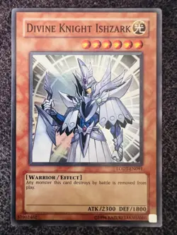 Yugioh Divine Knight Ishzark LODT-EN091 Super Rare Unlimited Ediiton NM/LP - Image 1