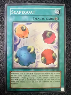 Yugioh Scapegoat SDJ-041 Super Rare Unlimited Edition NM - Image 1