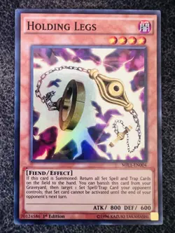 Yugioh Holding Legs MIL1-EN004 1st Edition Super Rare NM - Image 1