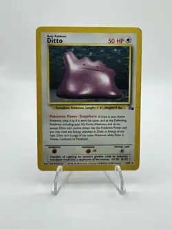 Pokemon TCG Ditto Fossil, Holo Rare, Unlimited, Vintage Card 3/62 - Image 1