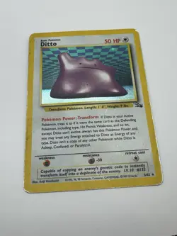 Pokemon TCG Ditto Fossil, Holo Rare, Unlimited, Vintage Card 3/62 - Image 2