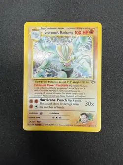GIOVANNI’S MACHAMP GYM HEROES HOLO 6/132 (NM/VLP) POKEMON TCG CARD - Image 1