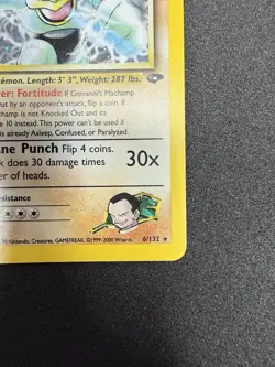 GIOVANNI’S MACHAMP GYM HEROES HOLO 6/132 (NM/VLP) POKEMON TCG CARD - Image 5