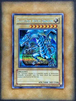 Yugioh Blue-Eyes White Dragon PCK-001 Parallel Secret Rare LP - Image 1