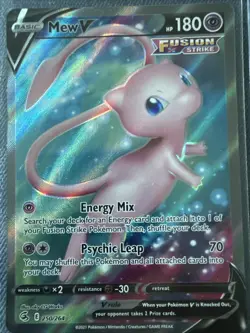 Pokemon Mew v TCG Full Art Holo Card 250/264 Fusion Strike Ultra Rare - Image 1