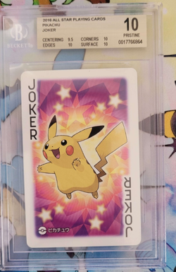 2016 All Star Playing Cards Joker Pikachu Beckett Pristine 10 - Image 1