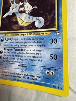 Kingdra Holo Rare 8/111 - Neo Revelation Pokemon Card - WOTC 2000 - Image 4