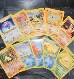 Neo Destiny 10 Card Lot Porygon, Sunflora, Slugma, Octillery, Machop Pokemon HP - Image 1