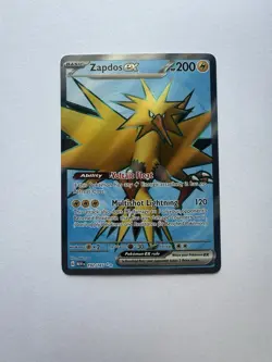 Zapdos ex 192/165 Sv: Scarlet & Violet 151 Holo Pokemon Card Electric Type - Image 1