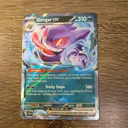 Pokemon TCG Gengar EX Temporal Forces Ultra Rare Card 104/162 - Image 1