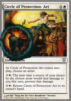 MTG Magic the Gathering Circle of Protection: Art (6/169) Unhinged LP - Image 1