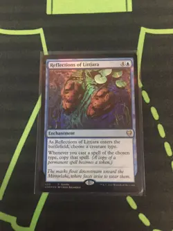 MTG Magic The Gathering Reflections Of Littjara Foil Promo Blue Enchantment - Image 1