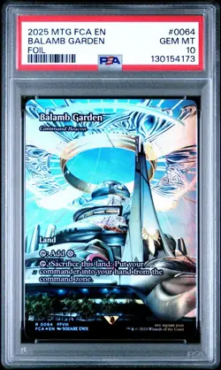 2025 MTG FINAL FANTASY: THROUGH THE AGES FOIL #0064 BALAMB GARDEN PSA 10 - Image 1