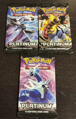 Pokemon TCG 2009 Platinum Base Set (3) Sealed Booster Packs - Image 1