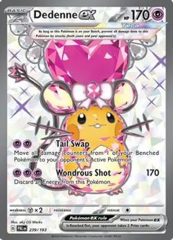 Pokemon Dedenne EX TCG Scarlet & Violet Paldea Evolved Holo Card 239/193 - Image 1
