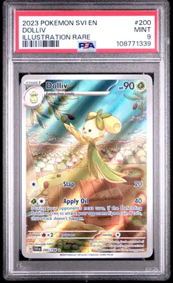 2023 POKEMON SVI EN-SCARLET & VIOLET ILLUSTRATION RARE #200 DOLLIV PSA 9 - Image 1
