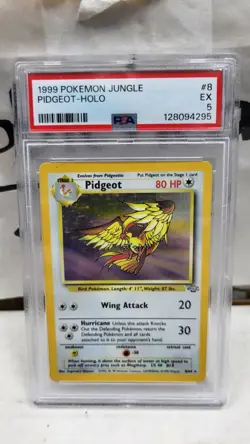 1999 PIDGEOT HOLO RARE JUNGLE POKEMON TCG PSA 5 EX EXCELLENT #8/64 - Image 2