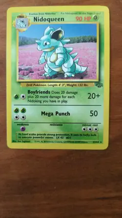 Nidoqueen 23/64 Jungle Regular Pokemon TCG Vintage Rare NM - Image 3