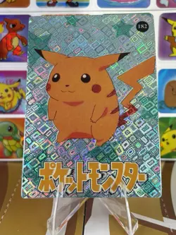 Pokemon Pikachu Vintage Pocket Monsters Vending HOLO Prism Sticker 1999 Nintendo - Image 2