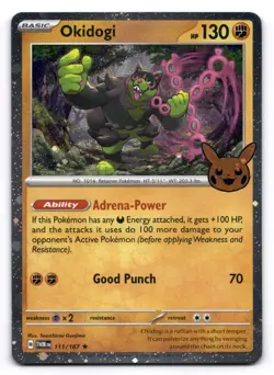 Okidogi NM Cosmos Holo 111/167 Trick or Trade 2024 Twilight Pokemon TCG - Image 1