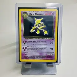 2000 Pokemon TCG WOTC Team Rocket Dark Alakazam #1 Holo Rare w/SWIRL 🌀 - NM - Image 1