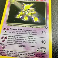 2000 Pokemon TCG WOTC Team Rocket Dark Alakazam #1 Holo Rare w/SWIRL 🌀 - NM - Image 5