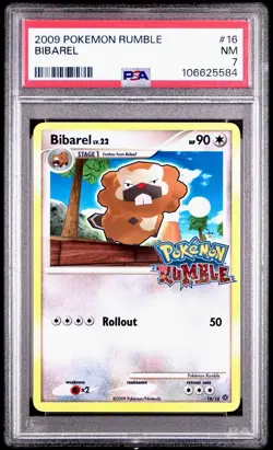 PSA 7 - Bibarel 16/16 2009 Pokemon RUMBLE - Pokemon - Image 1