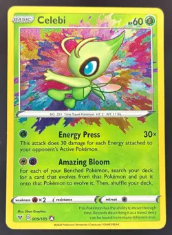 2020 Pokemon Gaming Sword & Shield Vivid Voltage Celebi #009/185 - Image 1