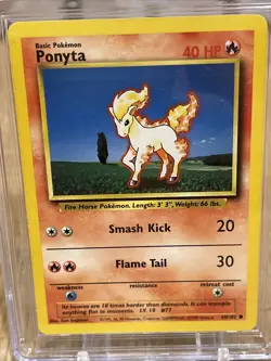 Ponyta base set Unlimited 1999 Pokemon 60/102 CGC Graded 9.5 Gem Mint - Image 2