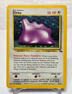 Ditto 3/62 Holo Rare Unlimited Fossil Pokemon 227 - Image 1