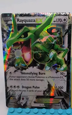 Pokemon TCG Rayquaza EX Ultra Rare 75/108 XY Roaring Skies & Black Star SWSH029 - Image 2