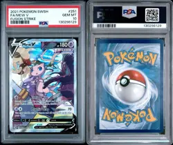 Pokemon Mew V Alternate Full Art 251/264 Fusion Strike #251 Holo GEM MINT PSA 10 - Image 3