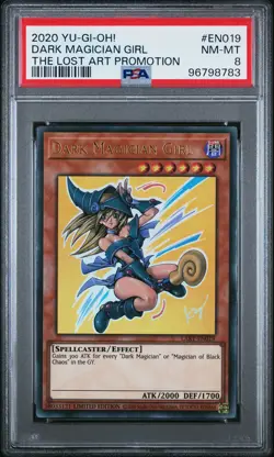 2020 YU-GI-OH! THE LOST ART PROMOTION #EN019 DARK MAGICIAN GIRL PSA 8 - Image 1