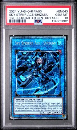 2024 YU-GI-OH! RA03-QUARTER CENTURY BONANZA SKY STRIKER ACE - SHIZUKU PSA 10 - Image 1