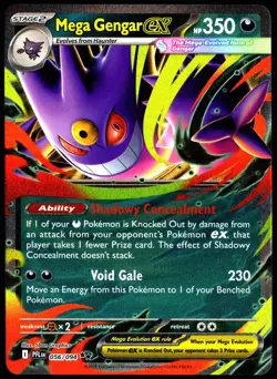 Pokemon TCG Mega Gengar ex 056/094 2025 Phantasmal Flames Double Rare Card - NM - Image 1