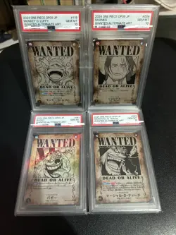 PSA 10 OP09 Wanted Card Complete Set One Piece Card Emperors In The New World - Image 1
